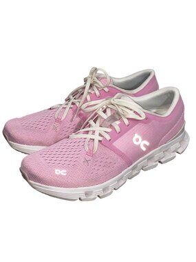 On Cloud X 4 Womens Running Shoes Pink Petal/Sand Breathable Lightweight size 10